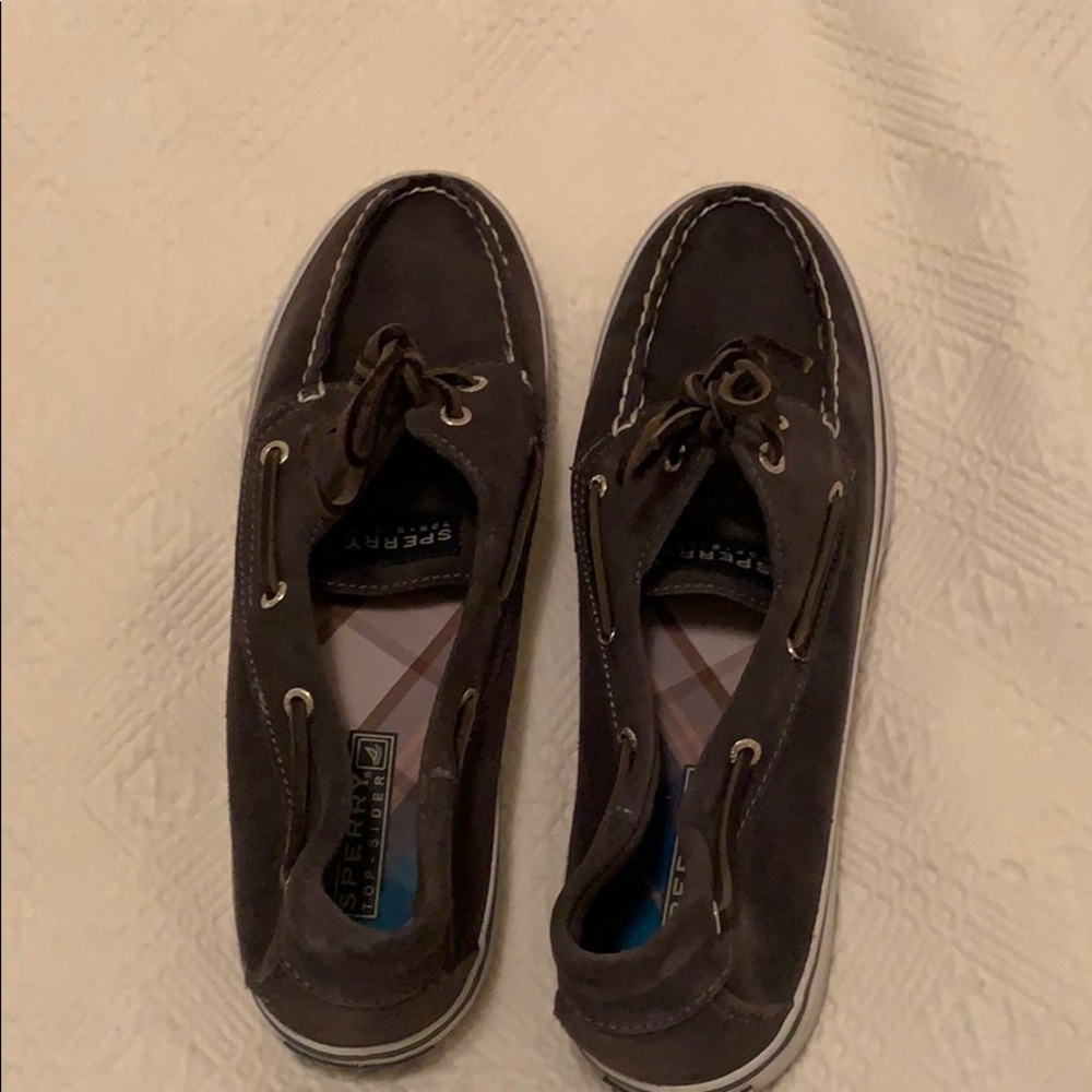Sperry top sider loafers, blue-grey suede